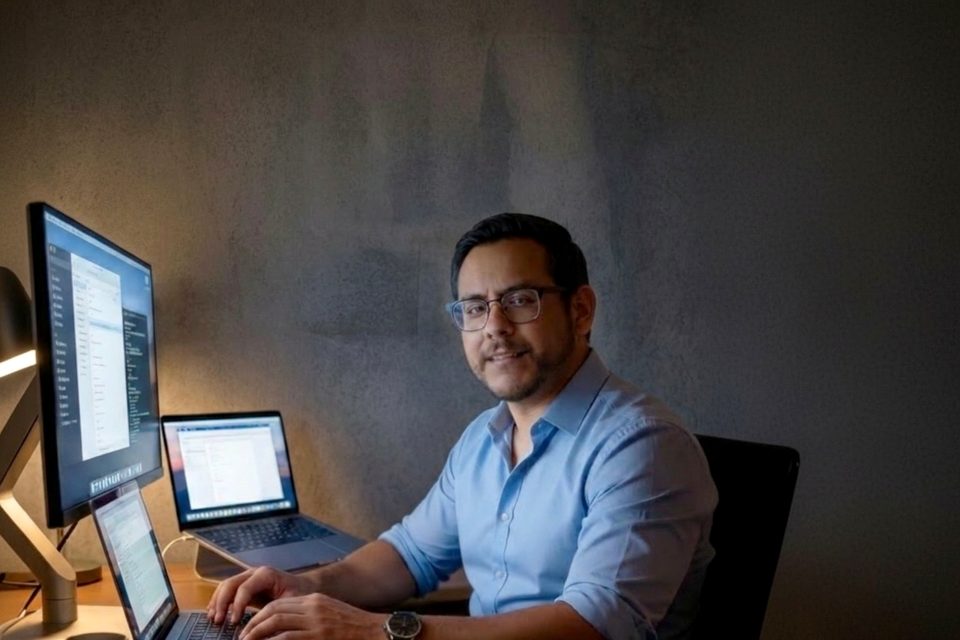 Xangelo trabajando